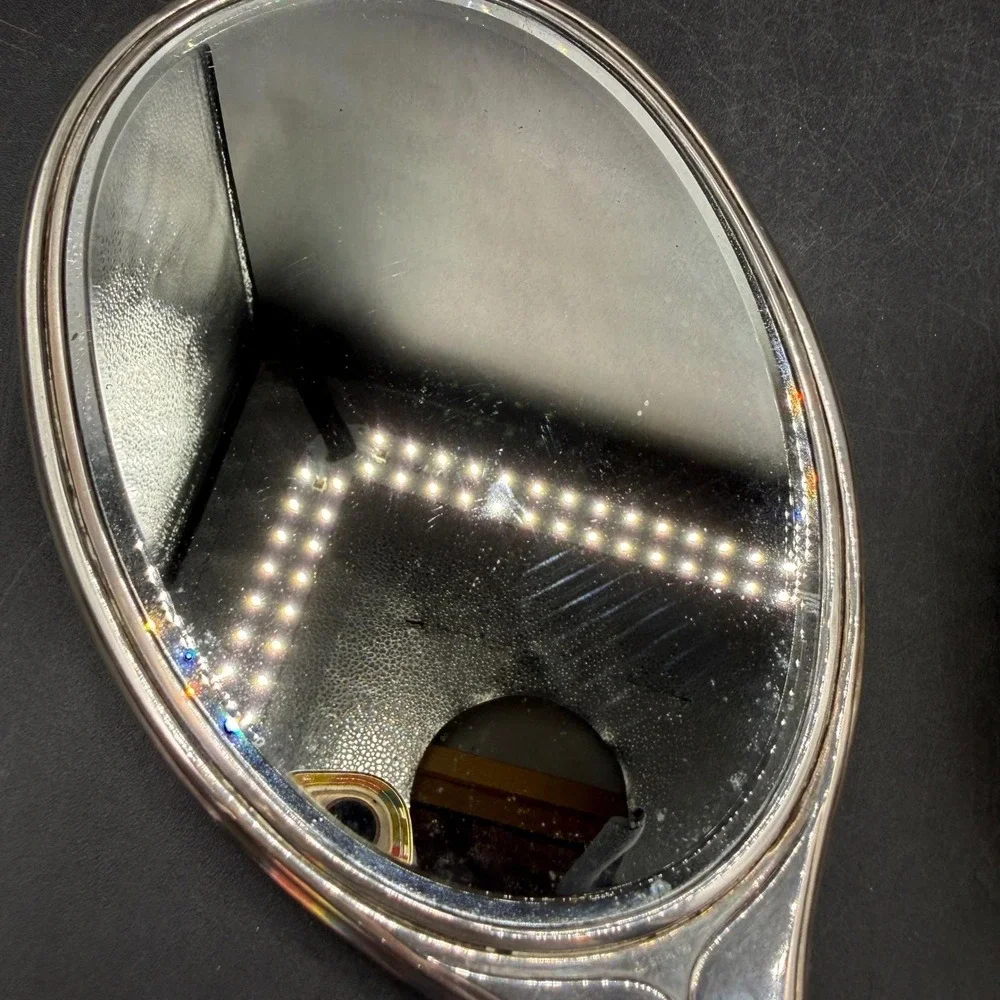 Vintage Sterling Silver Vanity Set 1940's Women‎ Monogrammed E Art Deco Boho